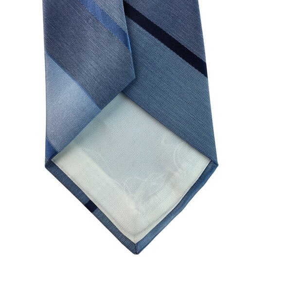 Envoy Mens Necktie Blue Diagonal Stripe Pattern 57 in Dress Tie u - Picture 3 of 4